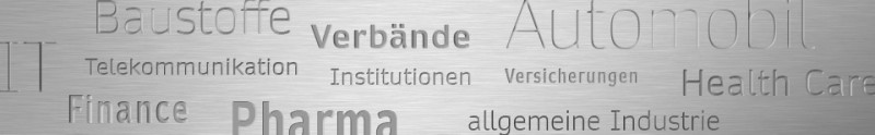 Unsere vielfältigen Referenzen aus den Branchen Automotive, Baustoffe, Health Care, Pharma, Finance